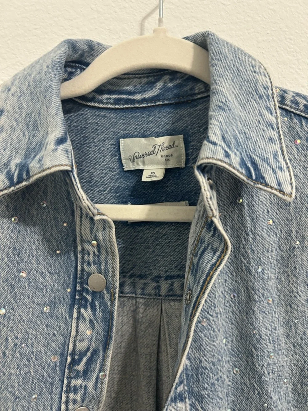 Universal Thread Light Blue Denim Button-Front Shirt Jacket - Picture 3 of 3